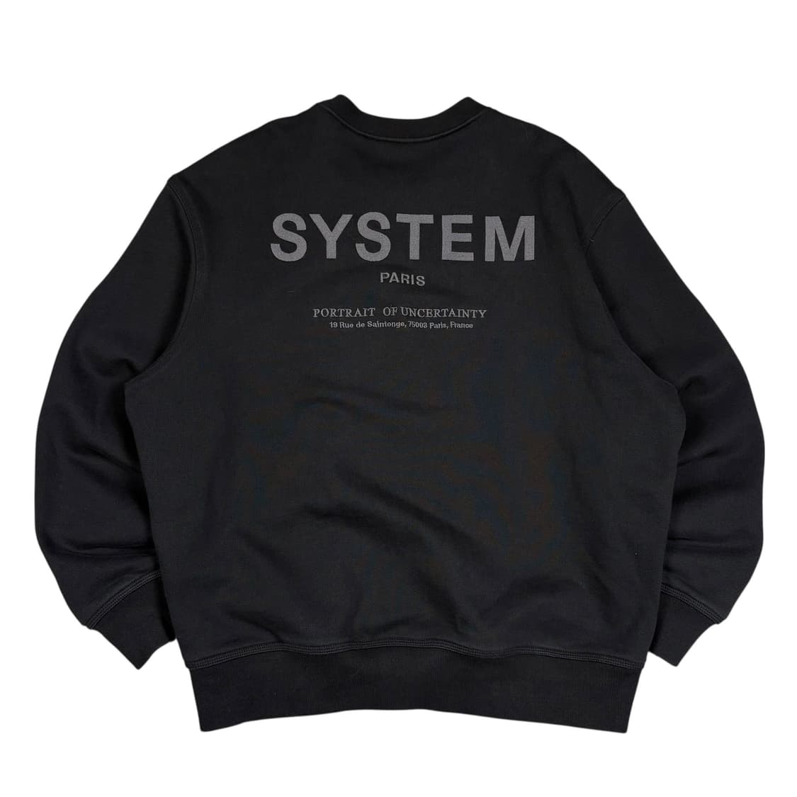 시스템 옴므 블랙컬러 자수 맨투맨 상품이미지1