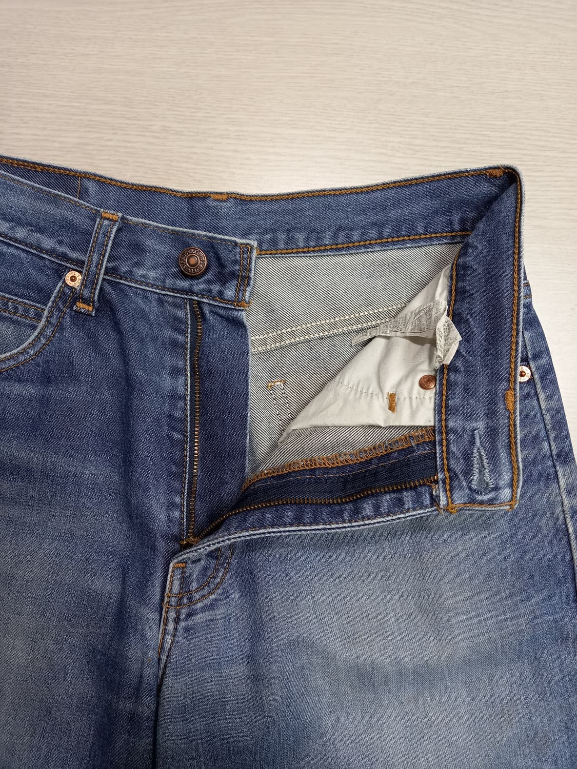 28 빈티지 리바이스OT222 오렌지탭 리오셀25% 일자진 28-931 상품이미지7