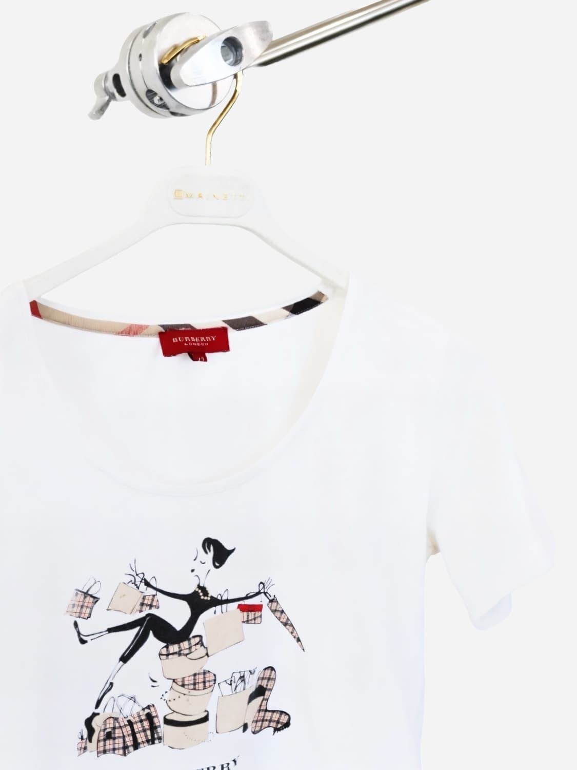 Burberry Illustration Print White Crop T 상품이미지3