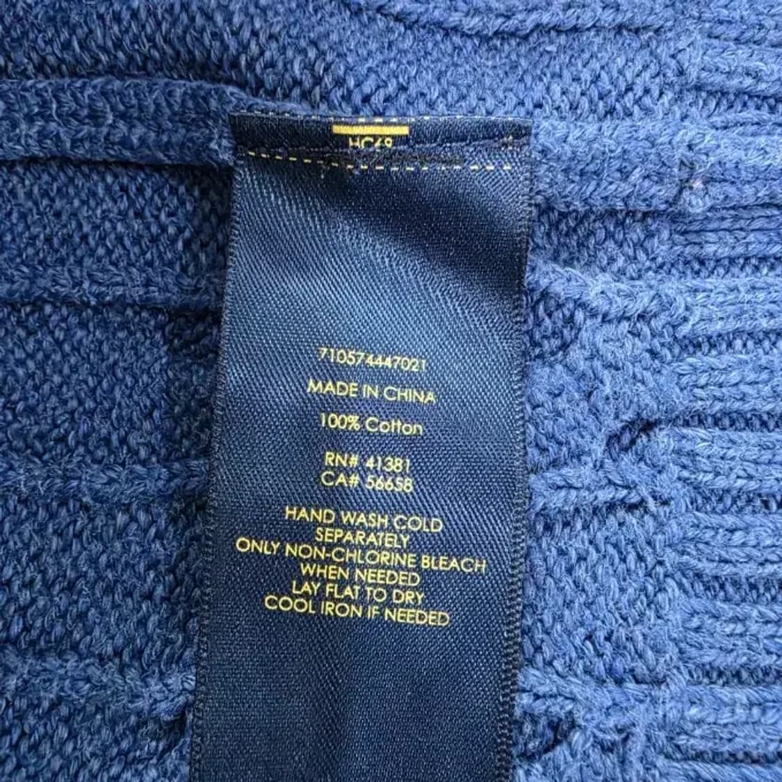 폴로 랄프로렌 케이블 니트 블루 ~66 상품이미지7