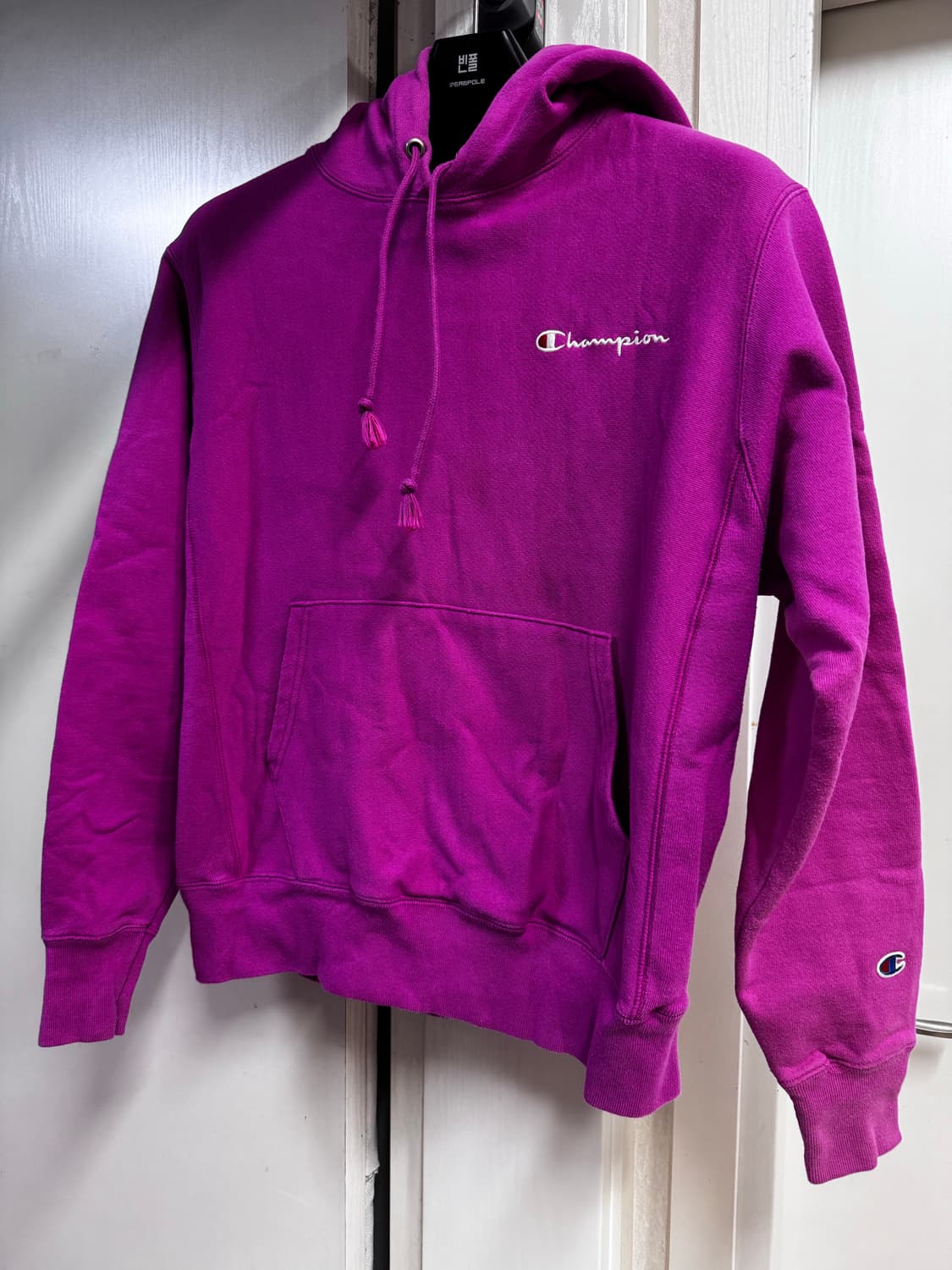 챔피온 핑크 후드티 상품이미지2