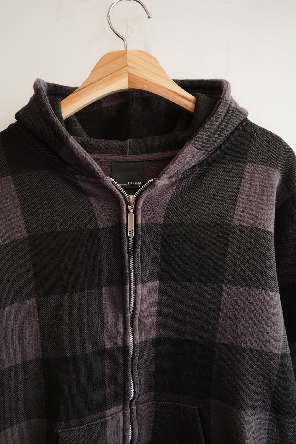 FREE BEAT 버팔로체크 패턴 집업 후디 상품이미지2