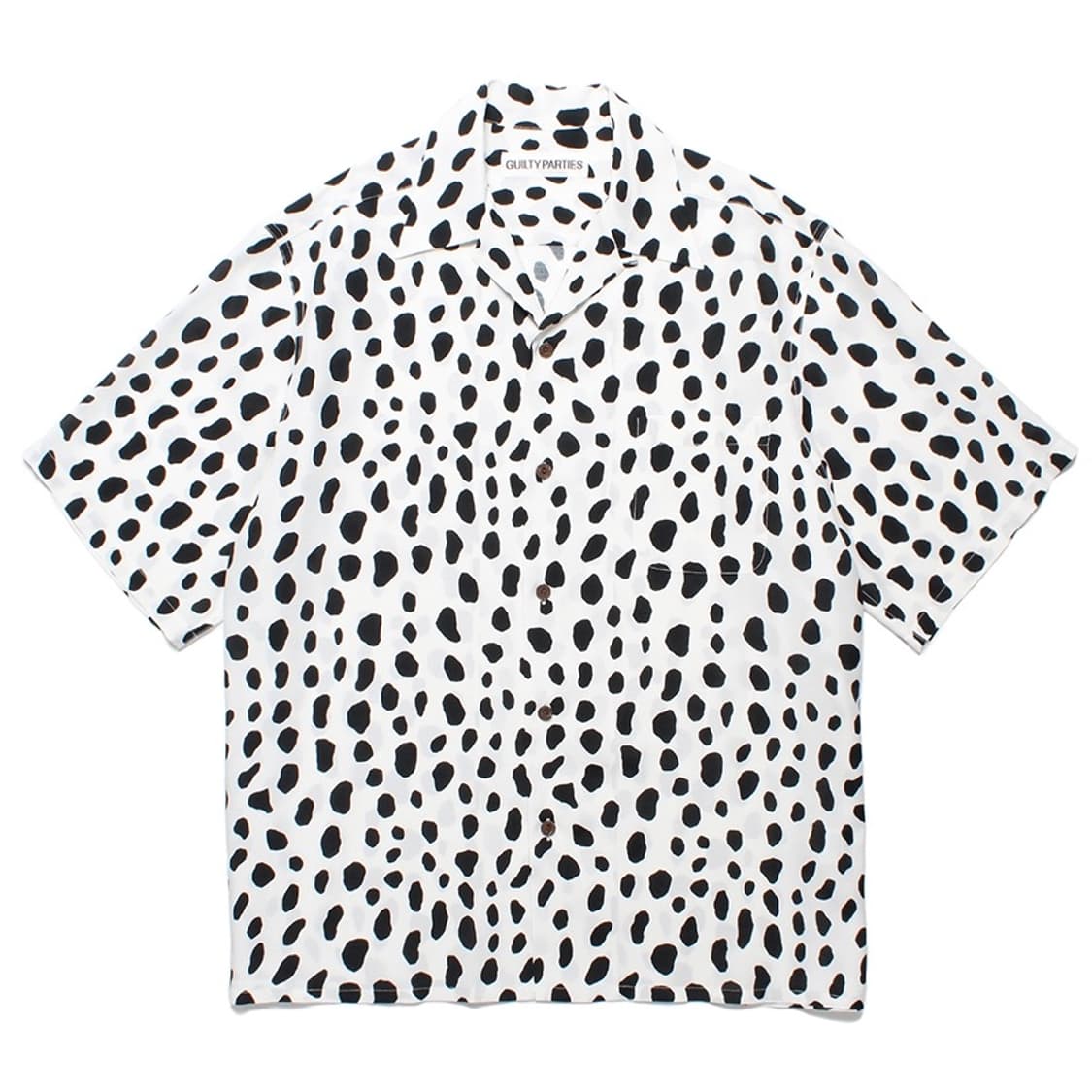 새상품) 와코마리아 레오파드 하와이안 하프 셔츠 화이트 XL 상품이미지2