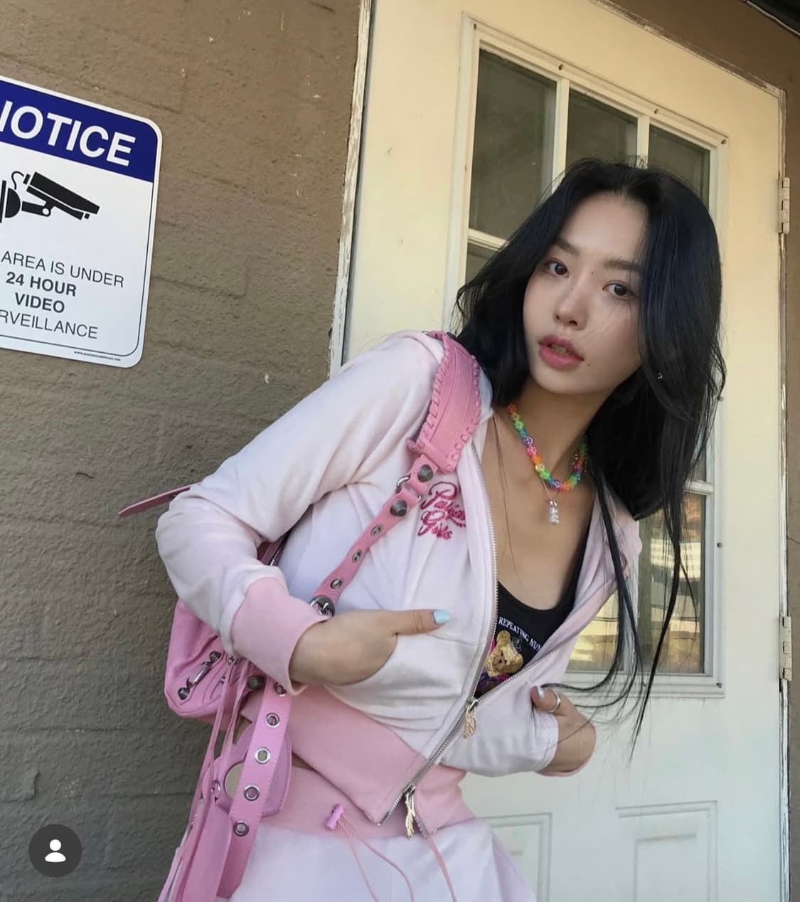 페일제이드 벨로아 y2k 벨벳 트레이닝 셋업 - 핑크 상품이미지1