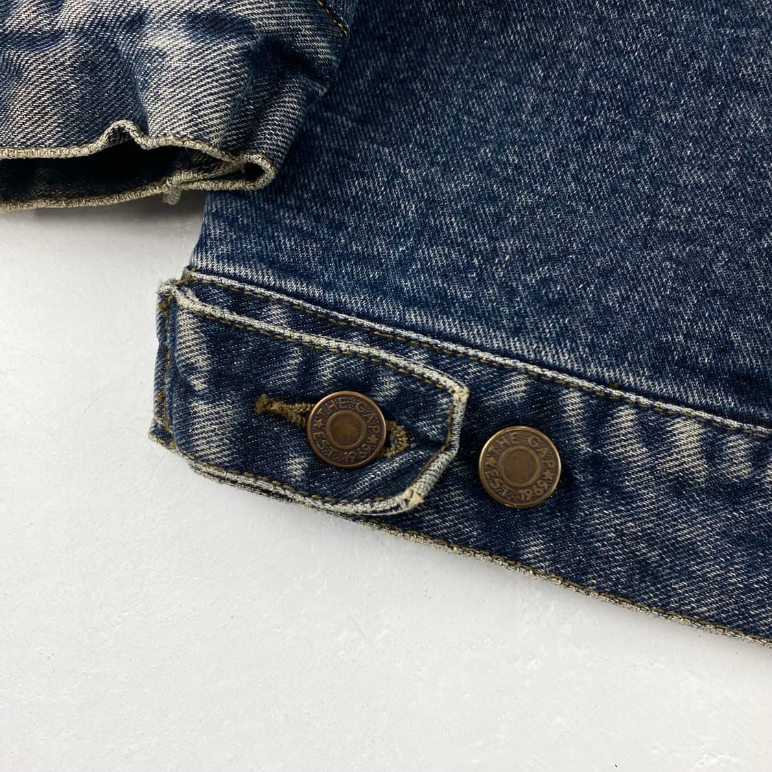 90s 갭 빈티지 레더 카라 포켓 데님 트러커 자켓 (105) 상품이미지9