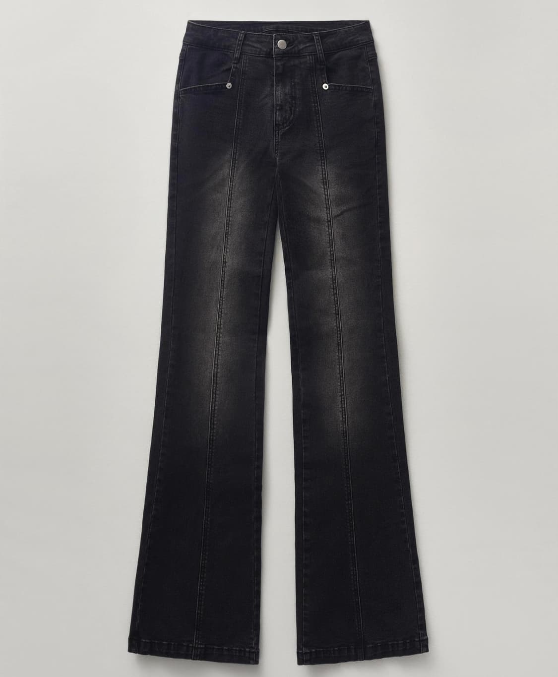 헬레네파리스 워시드 부츠컷 데님 팬츠 그레이 상품이미지1