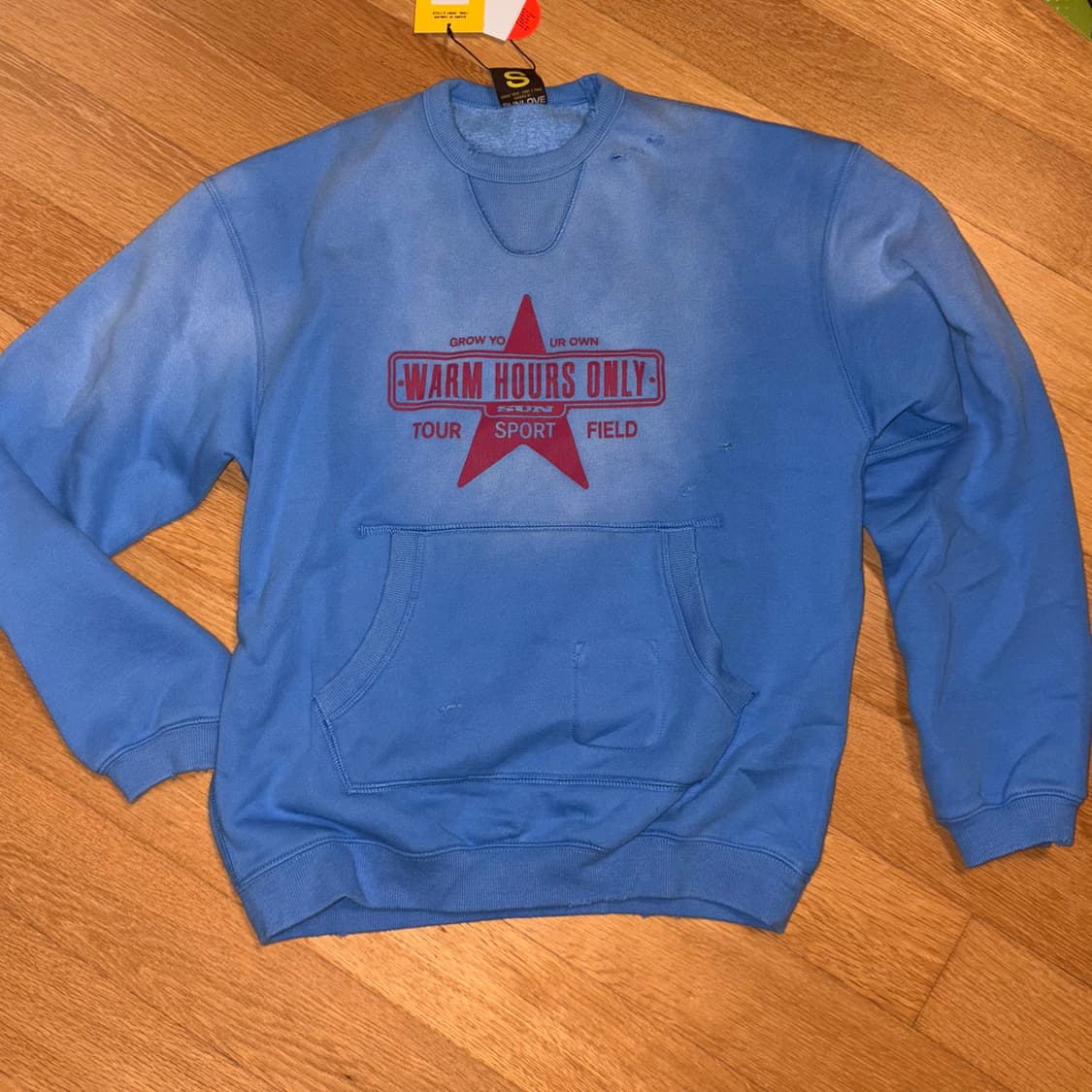 썬러브 맨투맨 faded patch pocket crew blue 상품이미지4