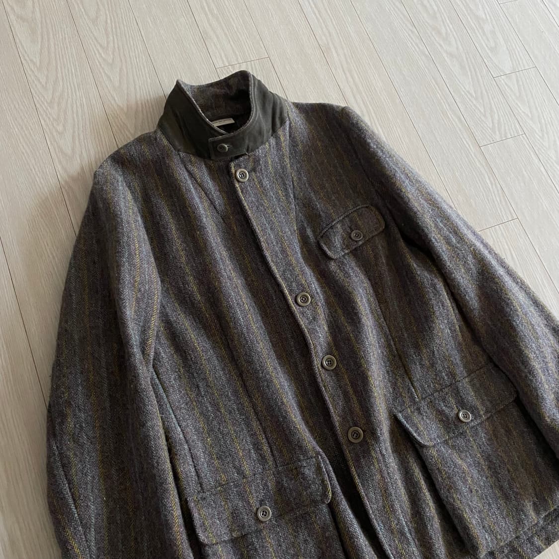 [50] 드리스 반 노튼 하이넥 트위드 자켓 상품이미지4