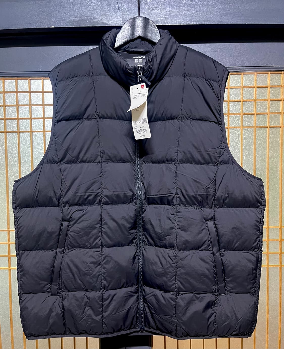 [XXL]유니클로 퍼프테크 패딩베스트 다크그레이 상품이미지1