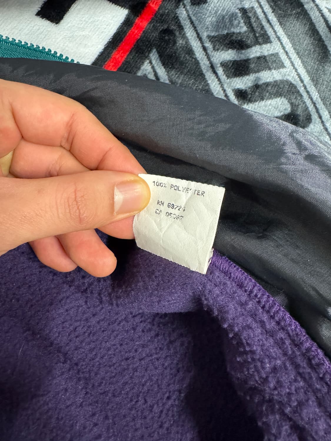 컬럼비아 플리스 집업 퍼플 그린 상품이미지7