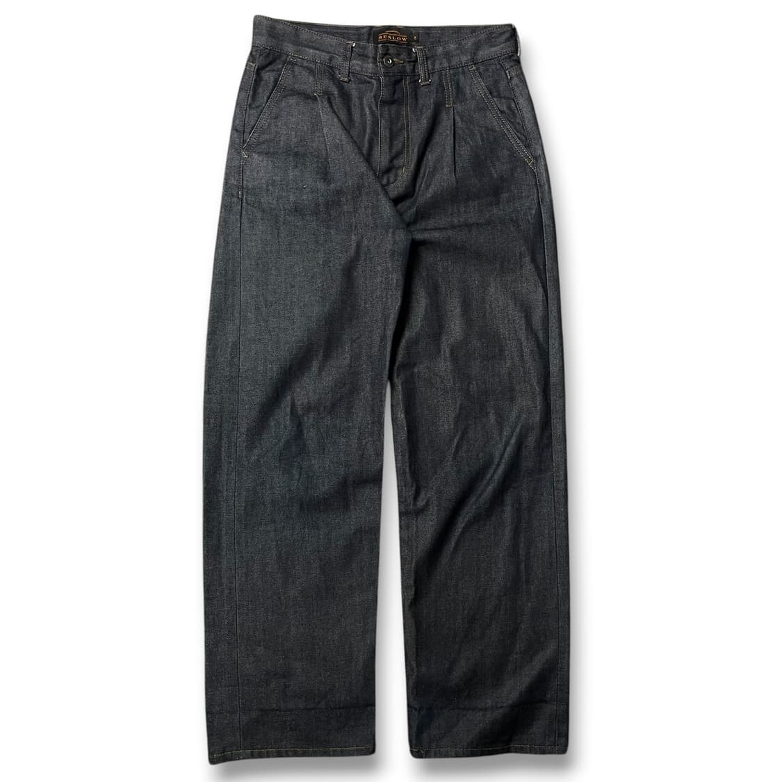 (28) 비슬로우 원턱 데님 팬츠 상품이미지1