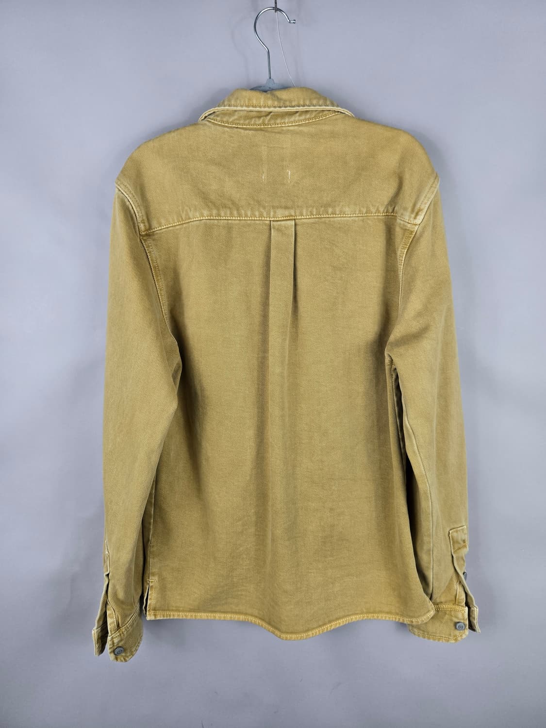 [무료배송]ZARA 자라 S 남성 릴렉스핏 데님 워크 셔츠 머스타드 상품이미지7