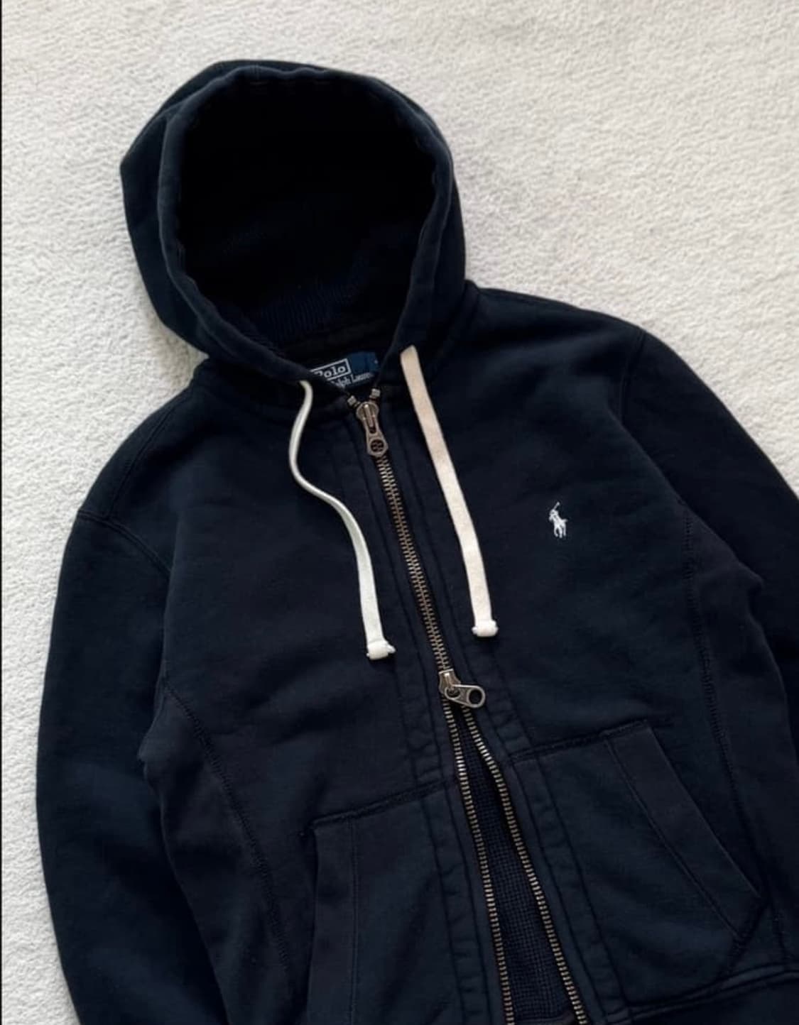 [무료배송] 폴로 후드집업  네이비 상품이미지4