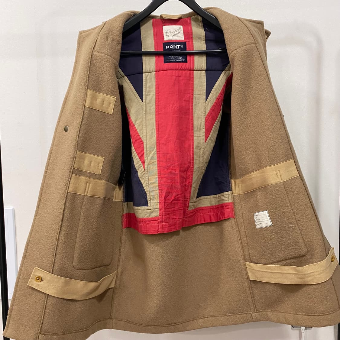 글로버올 몬티 유니온잭 더플코트 카멜 상품이미지6