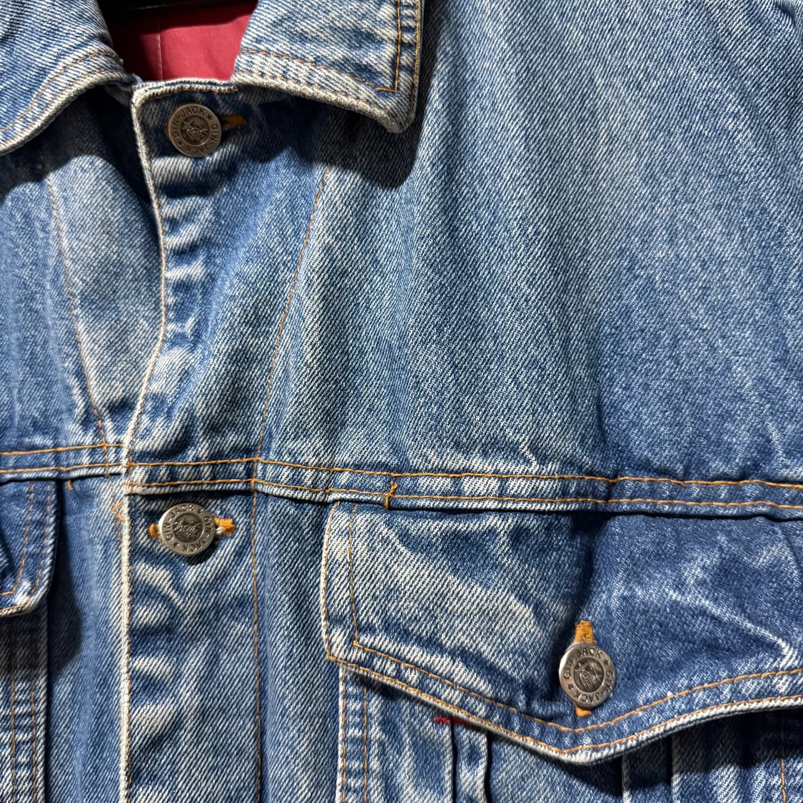 VTG 빈티지 패치 디테일 워싱 봄버 데님 트러커 자켓 상품이미지5