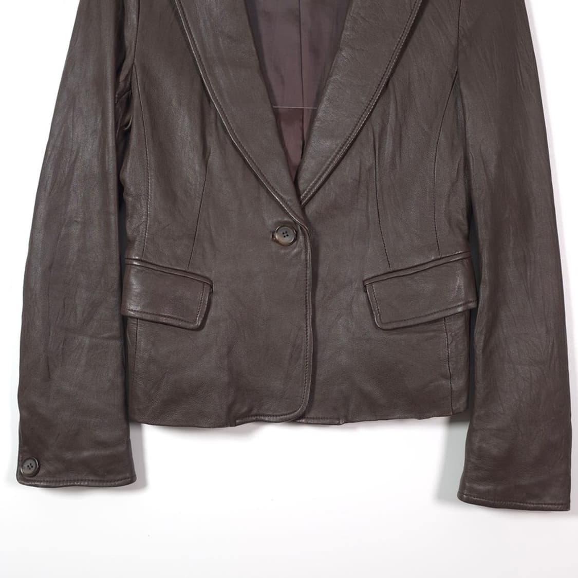 PREMERE CC 천연 양가죽 슬림 블레이저 자켓 상품이미지4