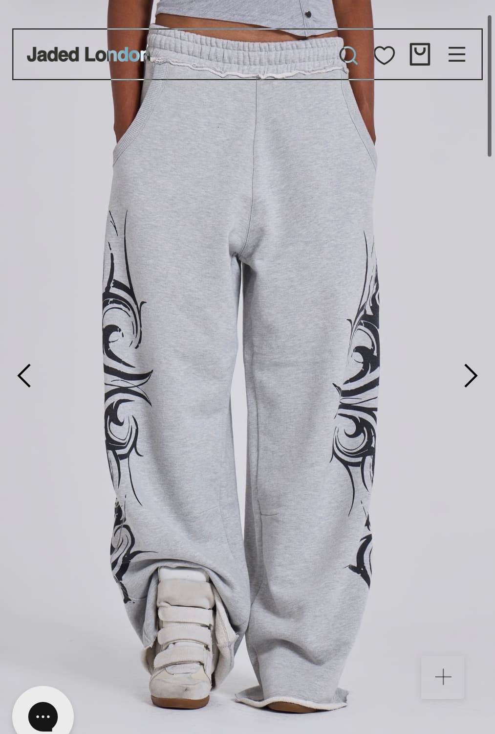 Jaded london Grey Baggy Blade Joggers 상품이미지3