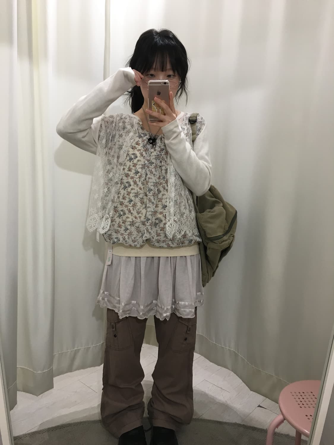 잔꽃 레이어드 블라우스 상품이미지2