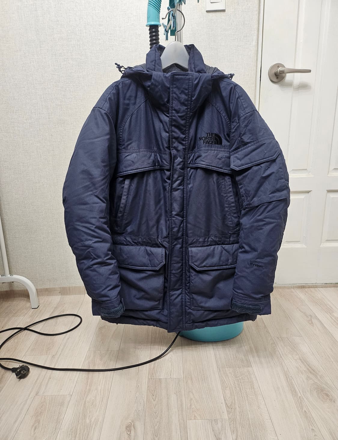 (90~95)S ☆초대장급☆노스페이스 이켈루이트 [네이비]해비구스다운패딩 상품이미지1