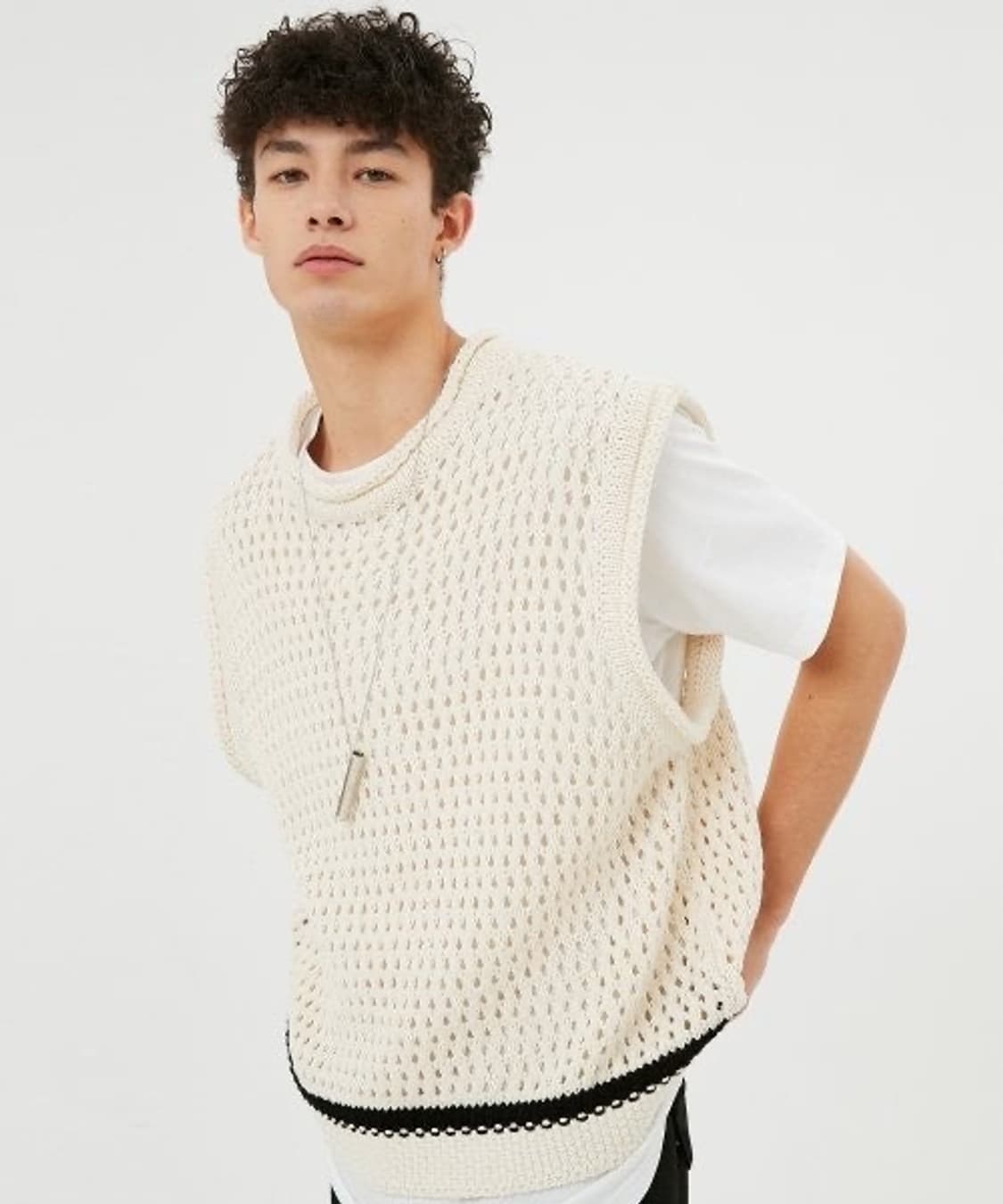 문선 니트조끼 상품이미지1