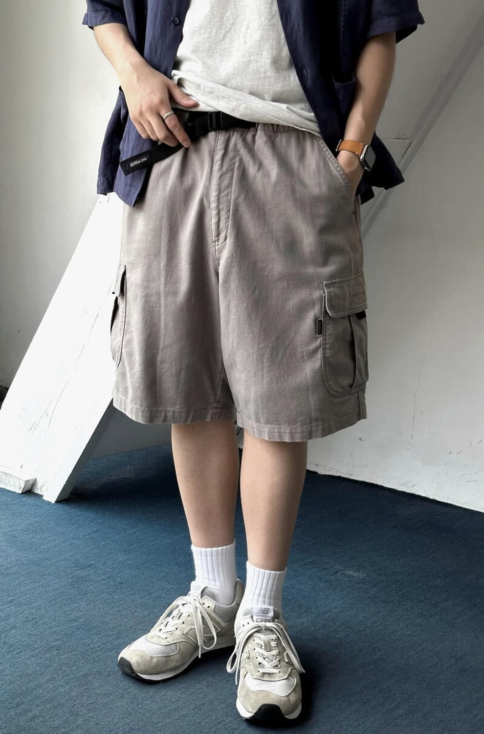 Cotton linen Utility cargo shorts 상품이미지7