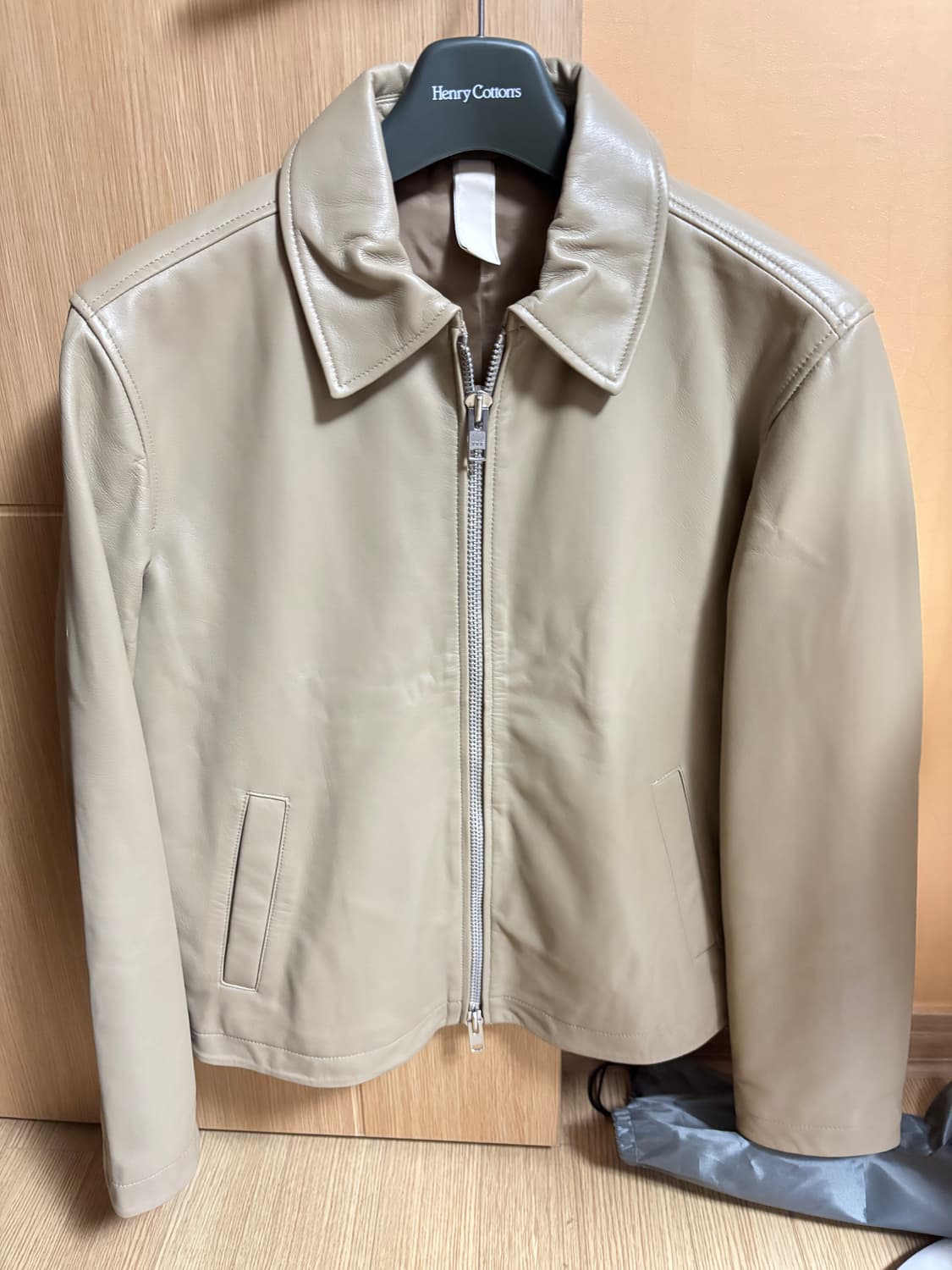 선플라워 숏 레더 자켓 상품이미지1