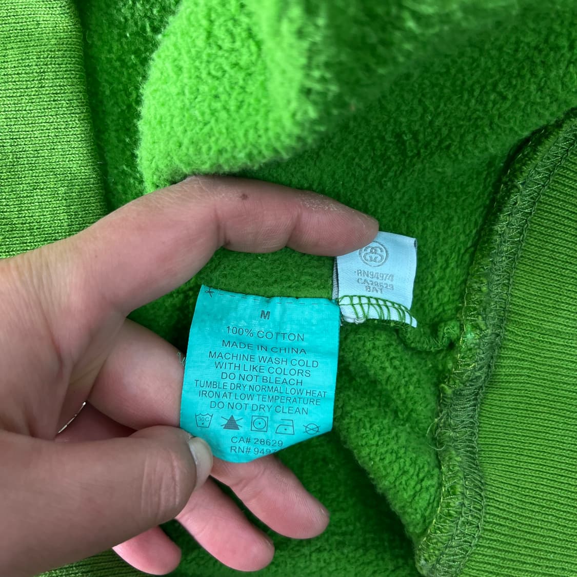 105 스투시 그린 빅로고 후드티  상품이미지6