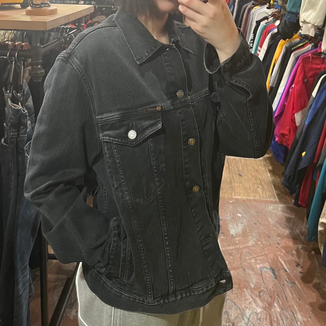 [HI] 데님 자켓 블랙 상품이미지3