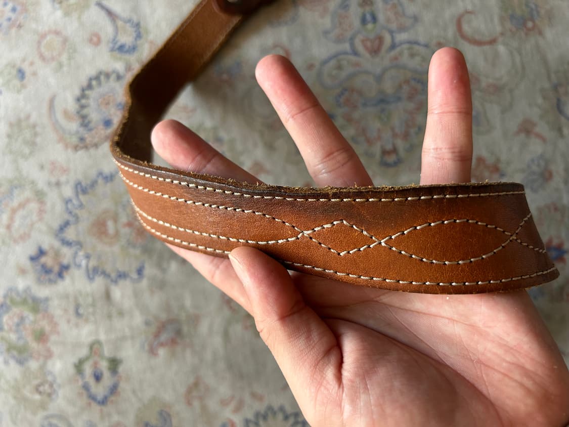Vintage ferragamo western leather belt 상품이미지5