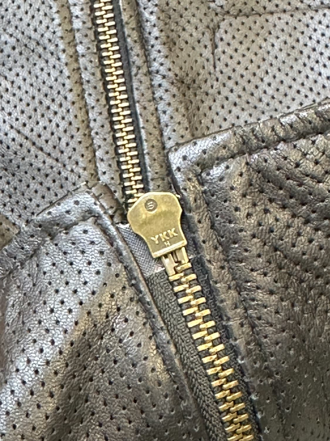 Liugoo Tokyo 메쉬드 펀칭 레더 자켓 상품이미지4