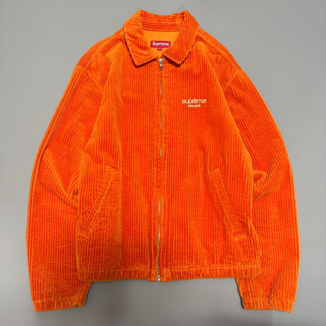 슈프림 20ss week6 오렌지 와이드웨일 코듀로이 집업 해링턴 자켓 상품이미지9