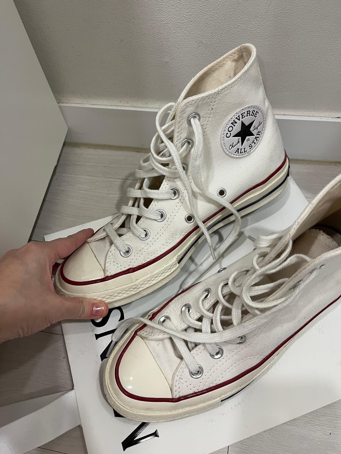 (235) 컨버스 척테일러 올스타 1970s 하이 화이트 상품이미지2