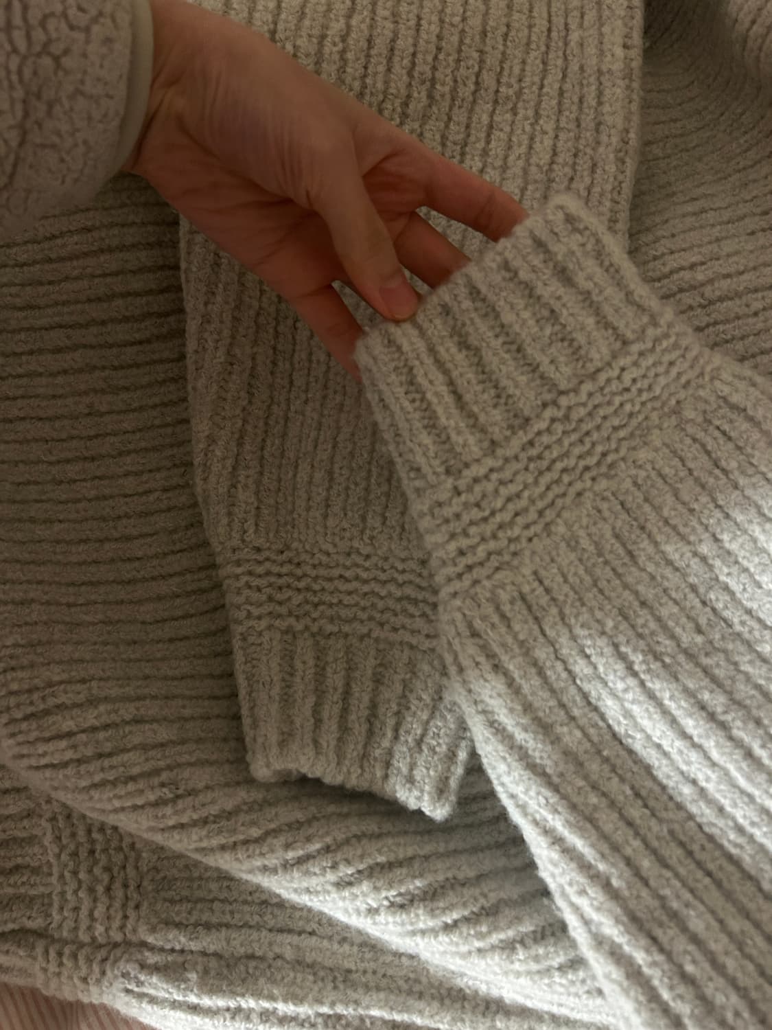 (절판,새상품) 낫띵리튼 울스웨터니트 그레이 상품이미지3