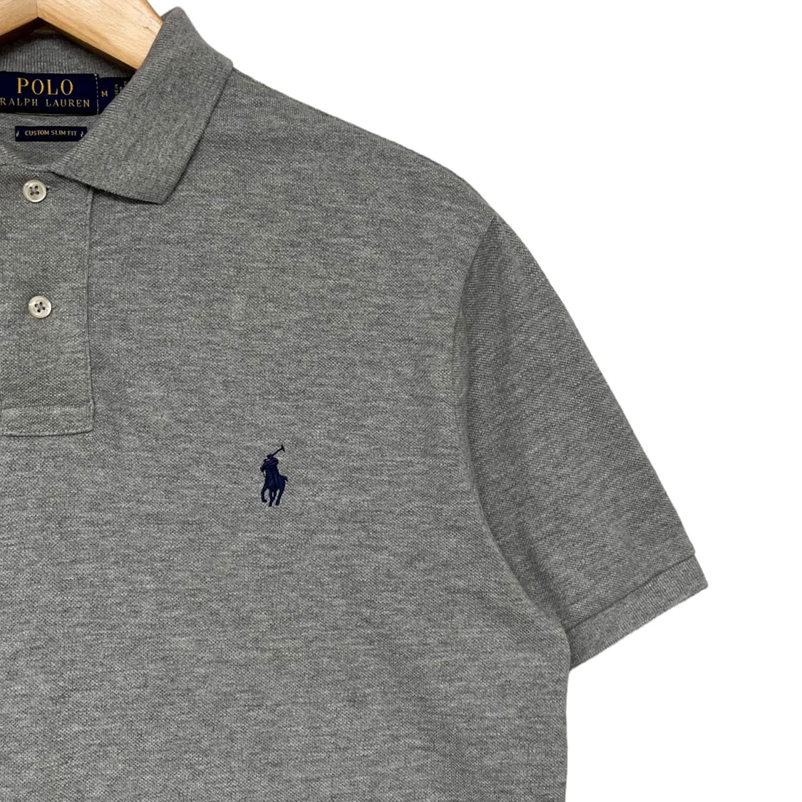 폴로 랄프로렌 신형 포니 로고 카라 반팔 티셔츠 그레이 상품이미지3