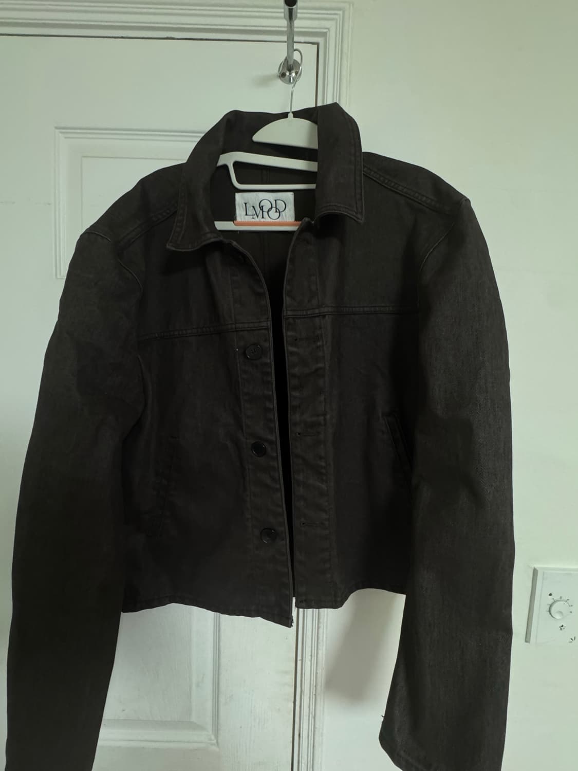 엘무드 코튼 트러커 자켓 벨벳틴브라운 상품이미지2