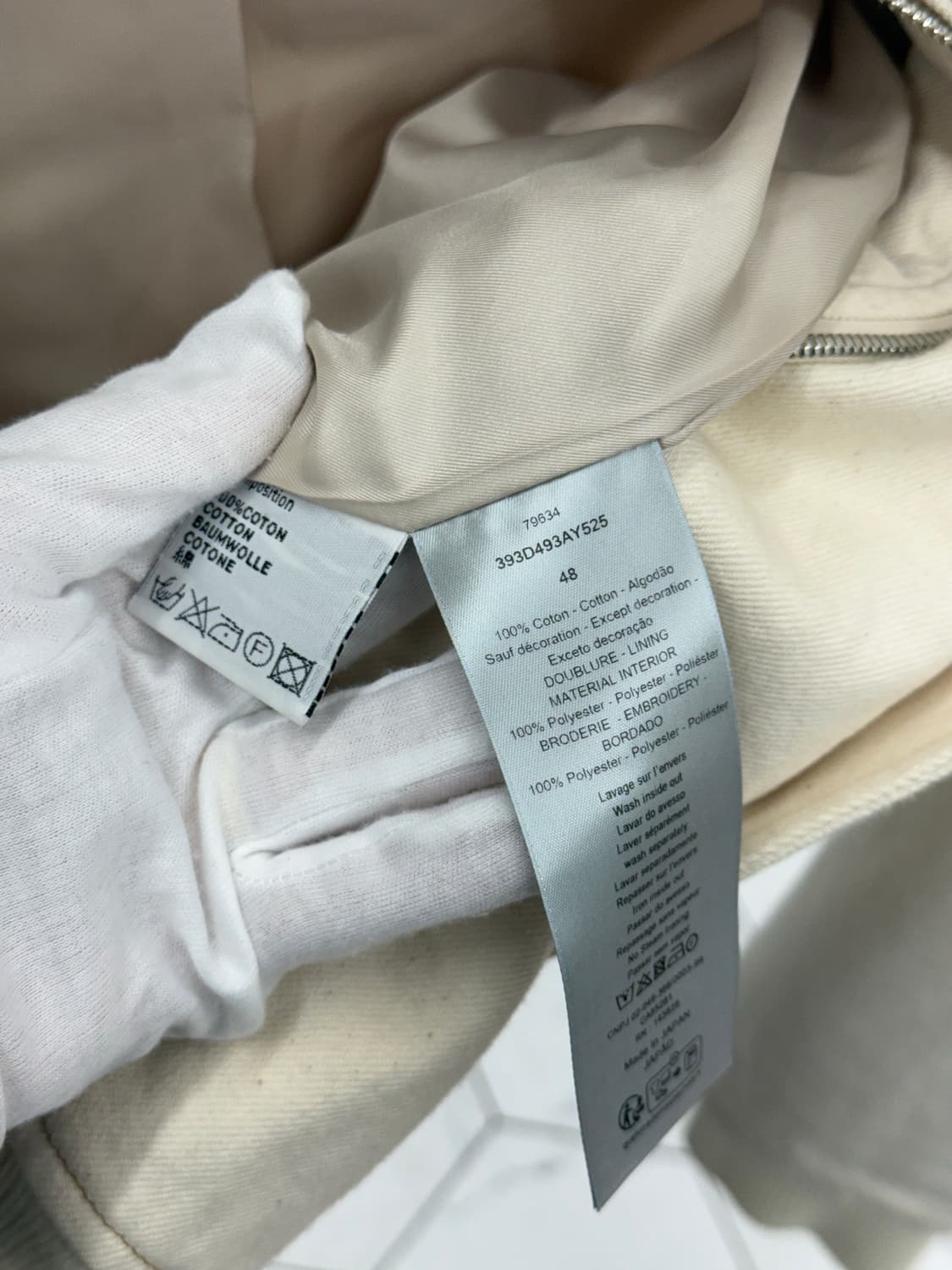 [48] 디올 X 데님티어스 코튼 블루종 자켓 상품이미지7