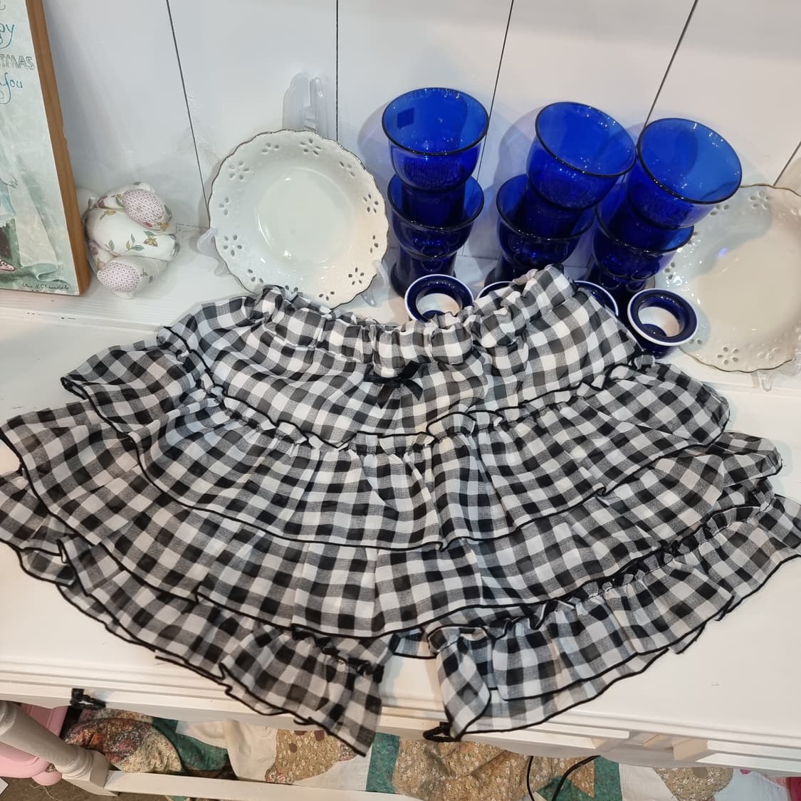 체크 캉캉 큐롯팬츠 상품이미지3