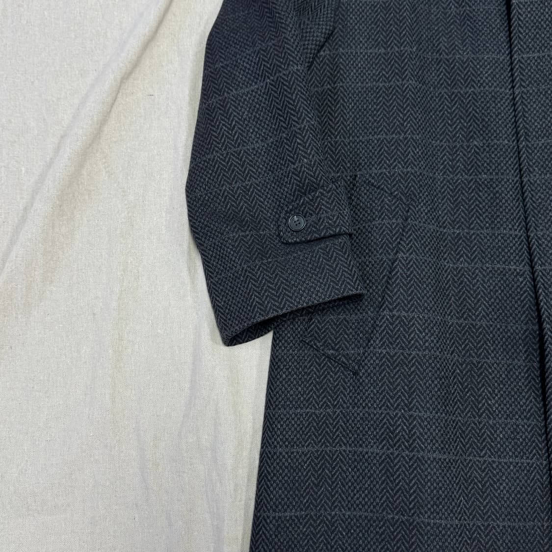 갤럭시 90s 헤링본 롱코트 100 상품이미지3