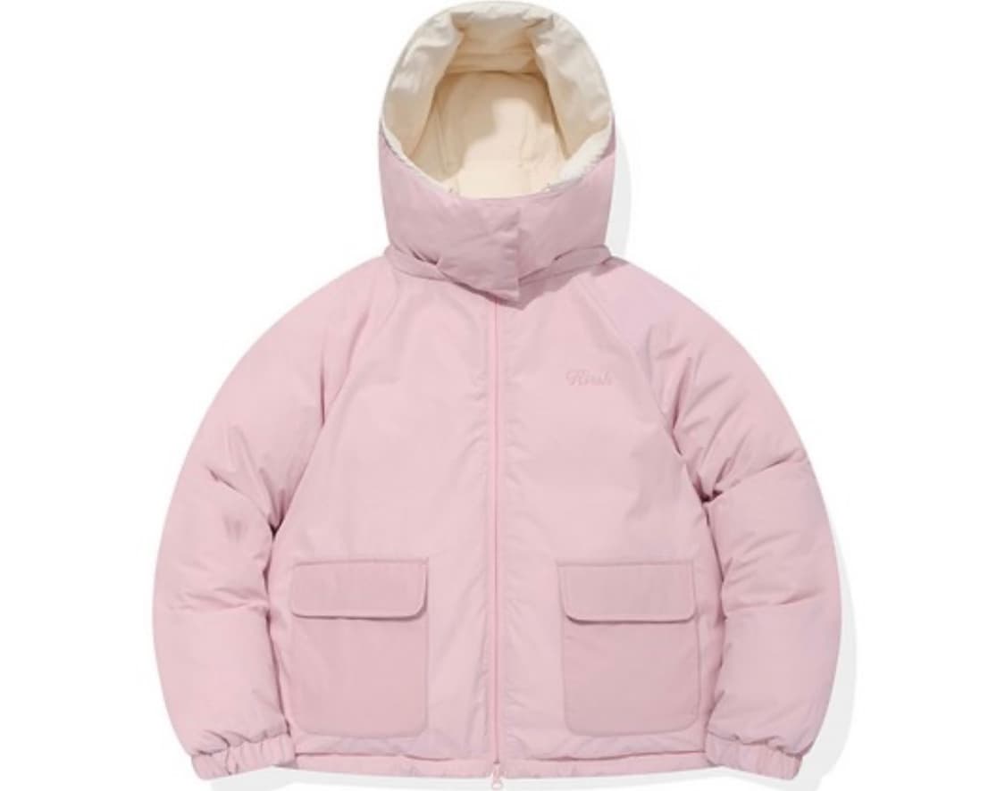 키르시 리버시블 아이보리 연딸기핑크 패딩 김민주착용 상품이미지2