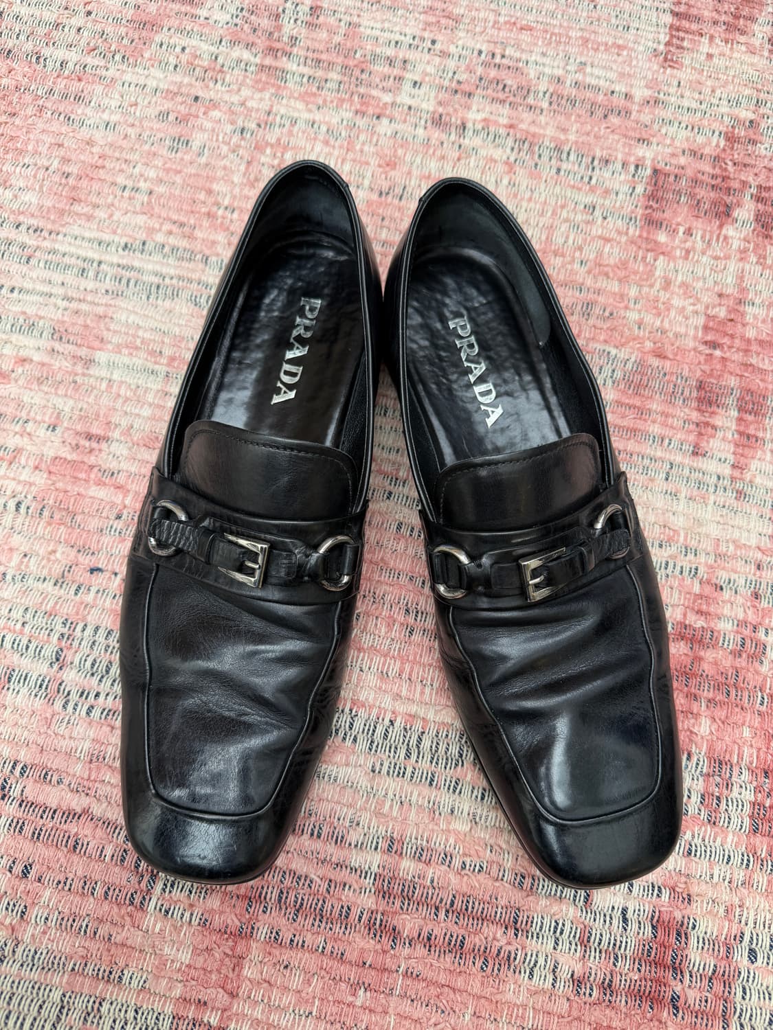 2000s PRADA LEATHER BUCKLE LOAFER 프라다 로퍼 상품이미지1