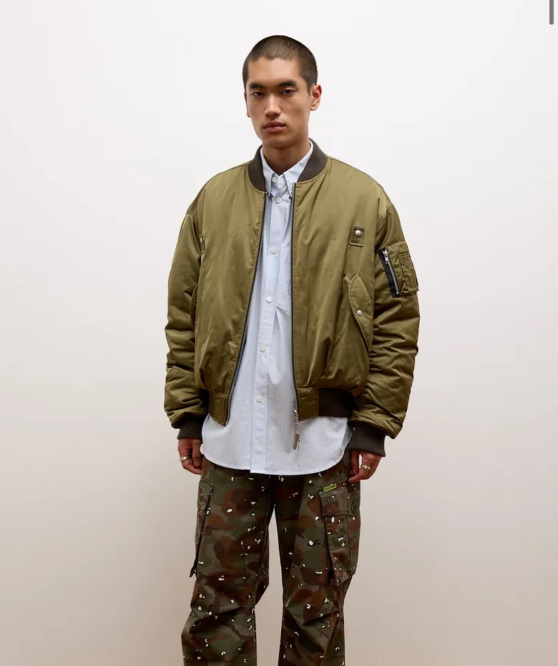 애프터프레이 리버시블 봄버 ma-1 카키 상품이미지1