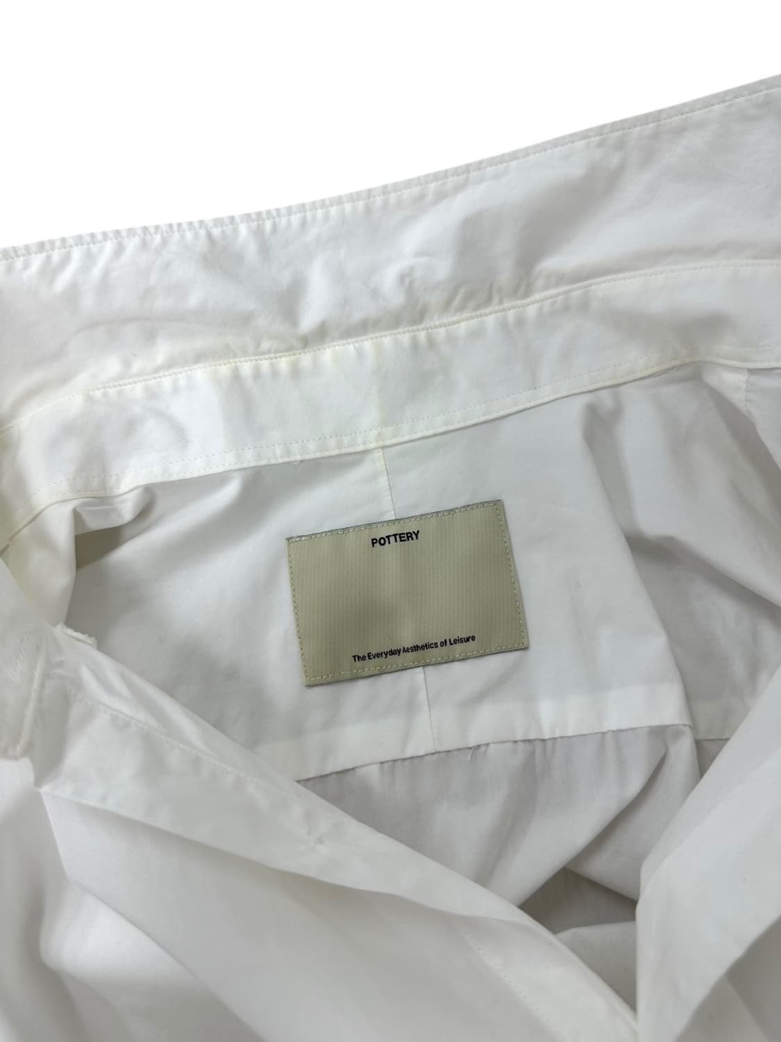 포터리 옥스포드 셔츠 화이트 (5,XL) 상품이미지9