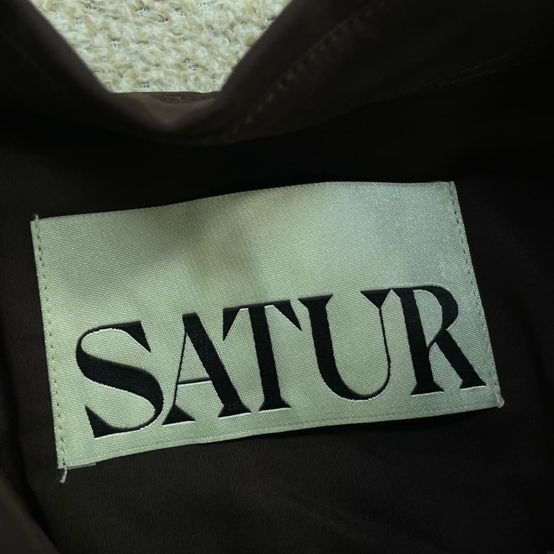 세터 Satur 우먼스 슬림 셔츠 브라운 상품이미지4