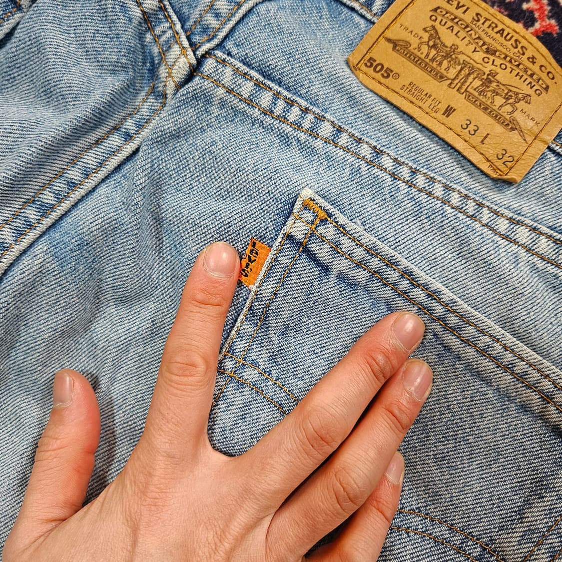 리바이스(Levis) 90's No.505 오렌지탭 빈티지 데님팬츠 상품이미지6