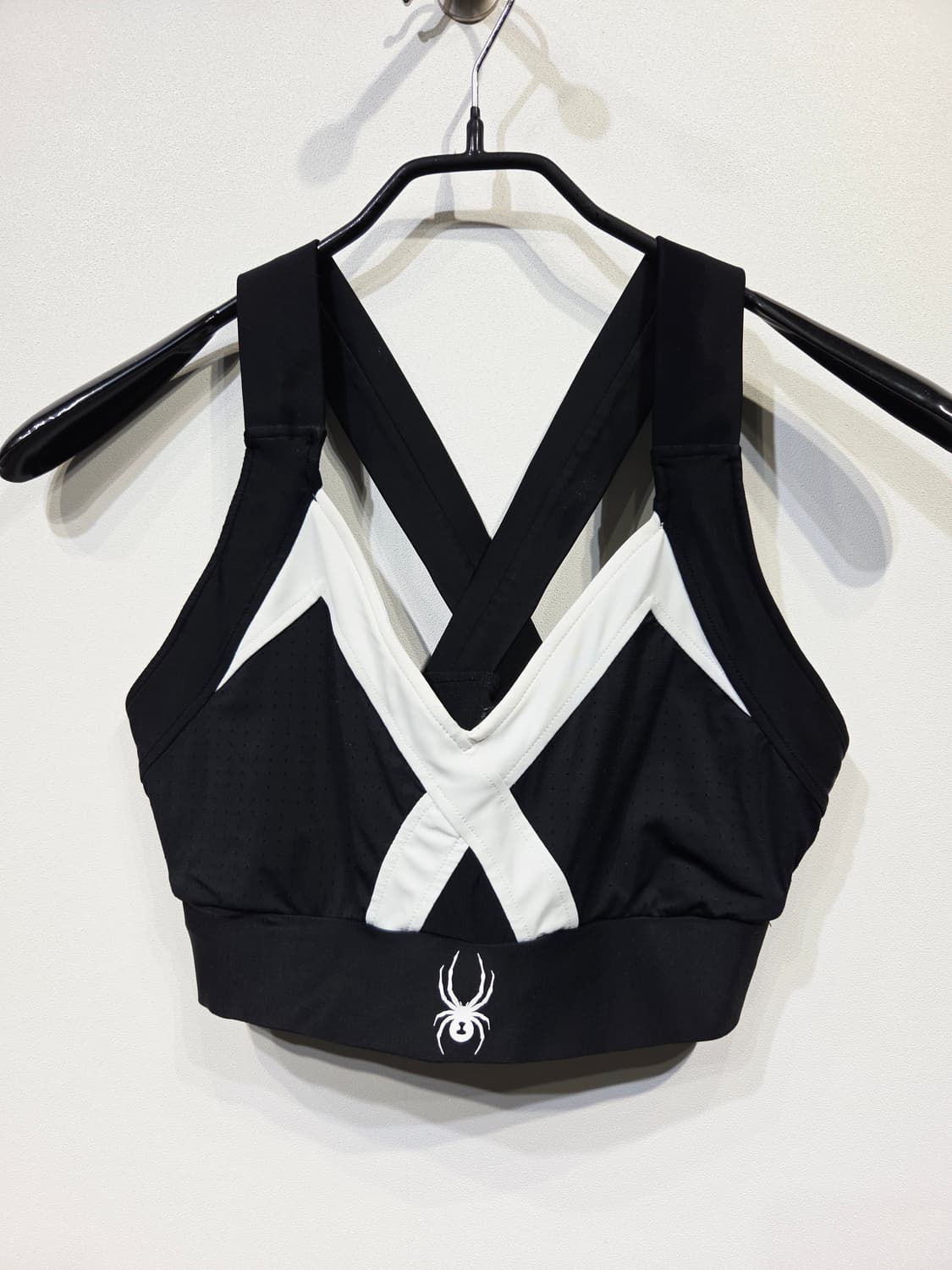 스파이더 블랙&화이트 스포츠 브라탑_S 상품이미지1