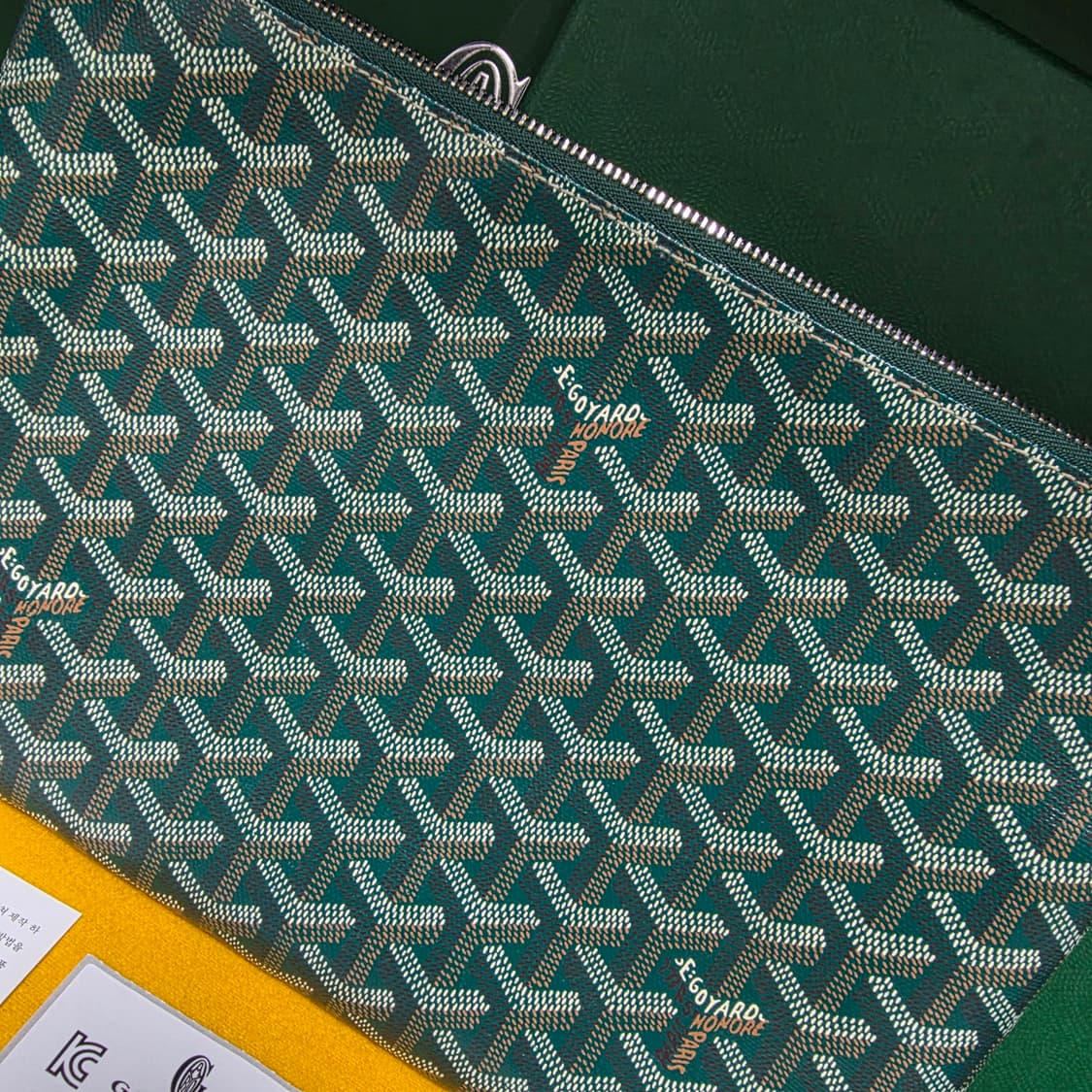 {클로젯}[MM/풀구성]고야드 세나 포쉐트 그린 클러치백 상품이미지4