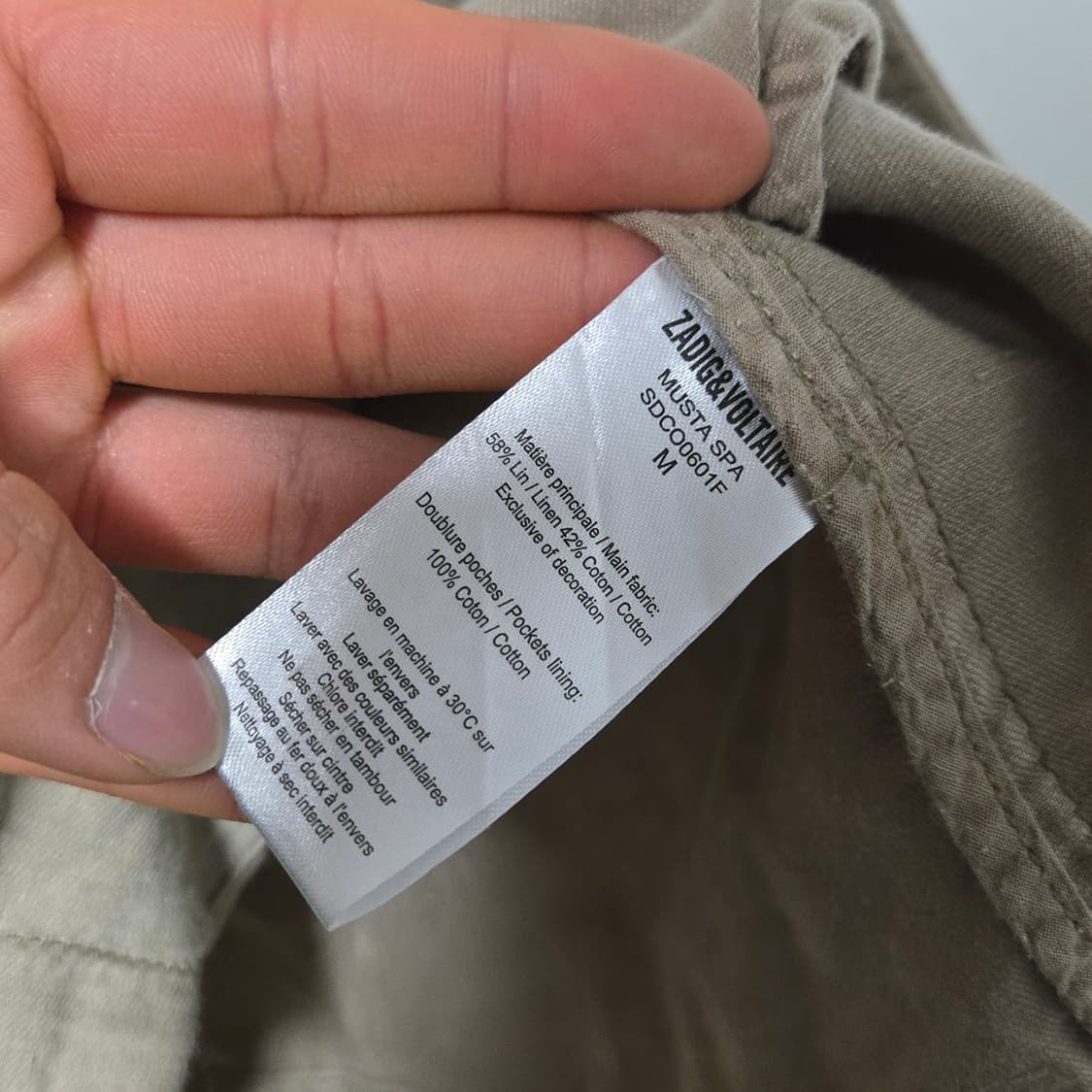 쟈딕앤볼테르 코튼 롱 자켓 / 여성 자켓/ 여자 자켓  상품이미지4