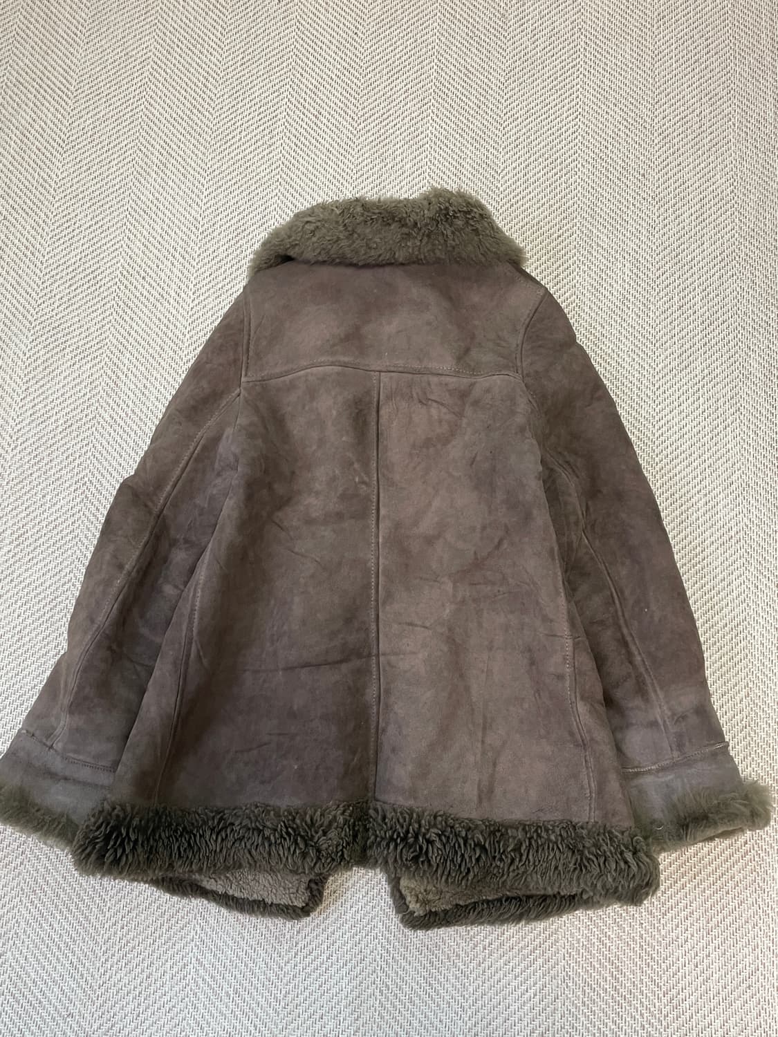 핸드메이드 리얼 스웨이드 시어링 카 코트 상품이미지5