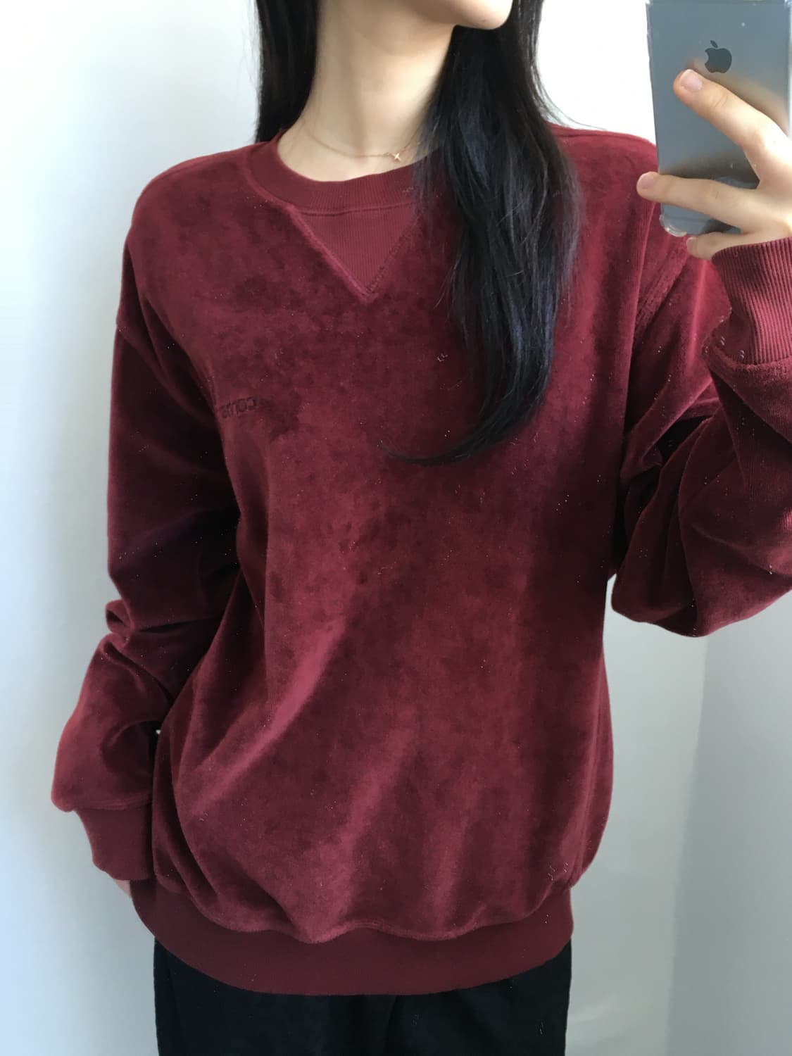 Carhartt 칼하트 버건디 벨루어 트랙탑 상품이미지1