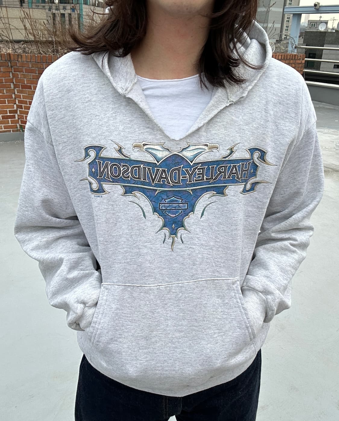 (L) 할리데이비슨 트라이벌 크로스 후드티 상품이미지2